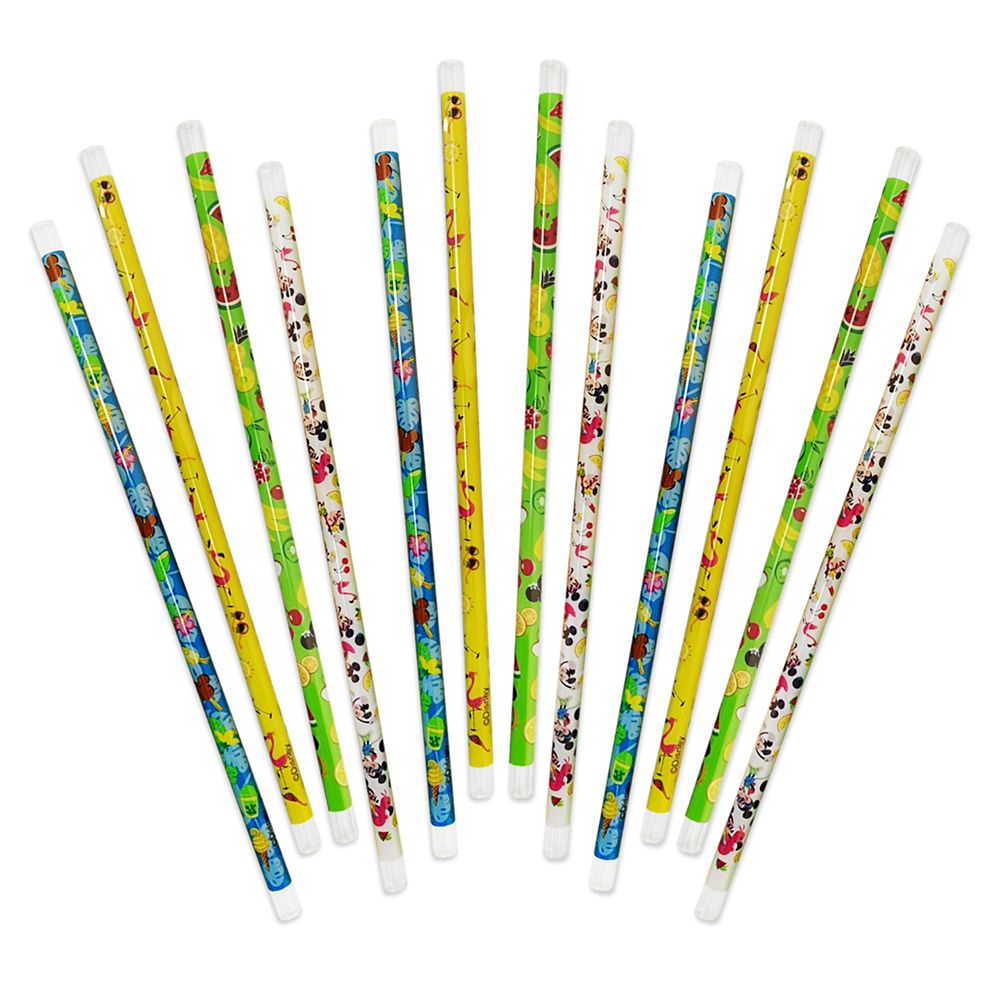 Mickey and Minnie Mouse Reusable Straw Set