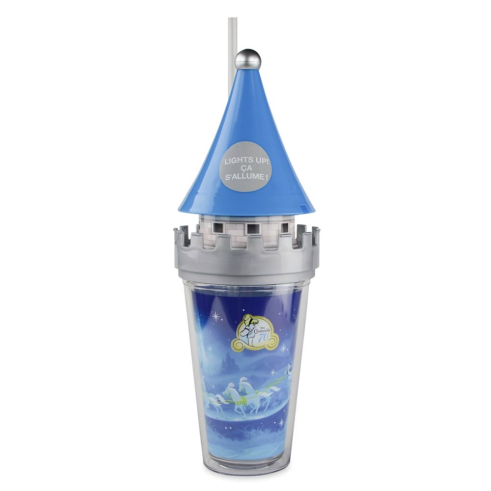 Disney Tumbler with Straw - Cinderella Castle - Light Up