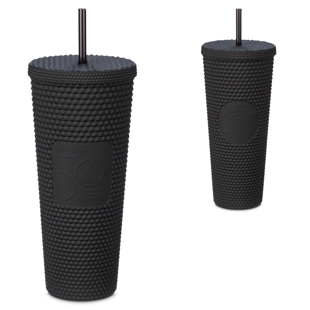 Walt Disney World 50th Anniversary Geometric Starbucks Tumbler with Straw – Black