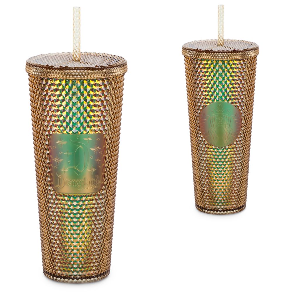 Disneyland Geometric Starbucks Tumbler with Straw  Gold