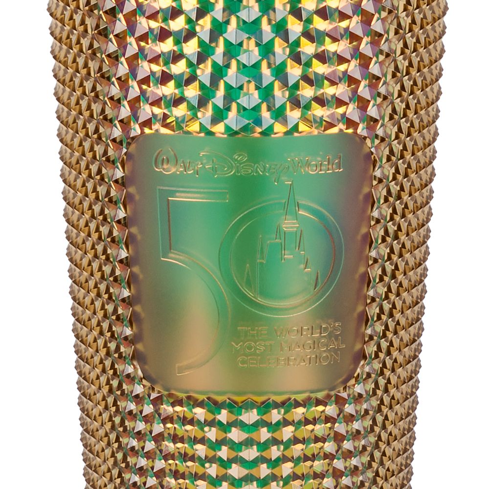 Walt Disney World 50th Anniversary Geometric Starbucks Tumbler with Straw – Gold