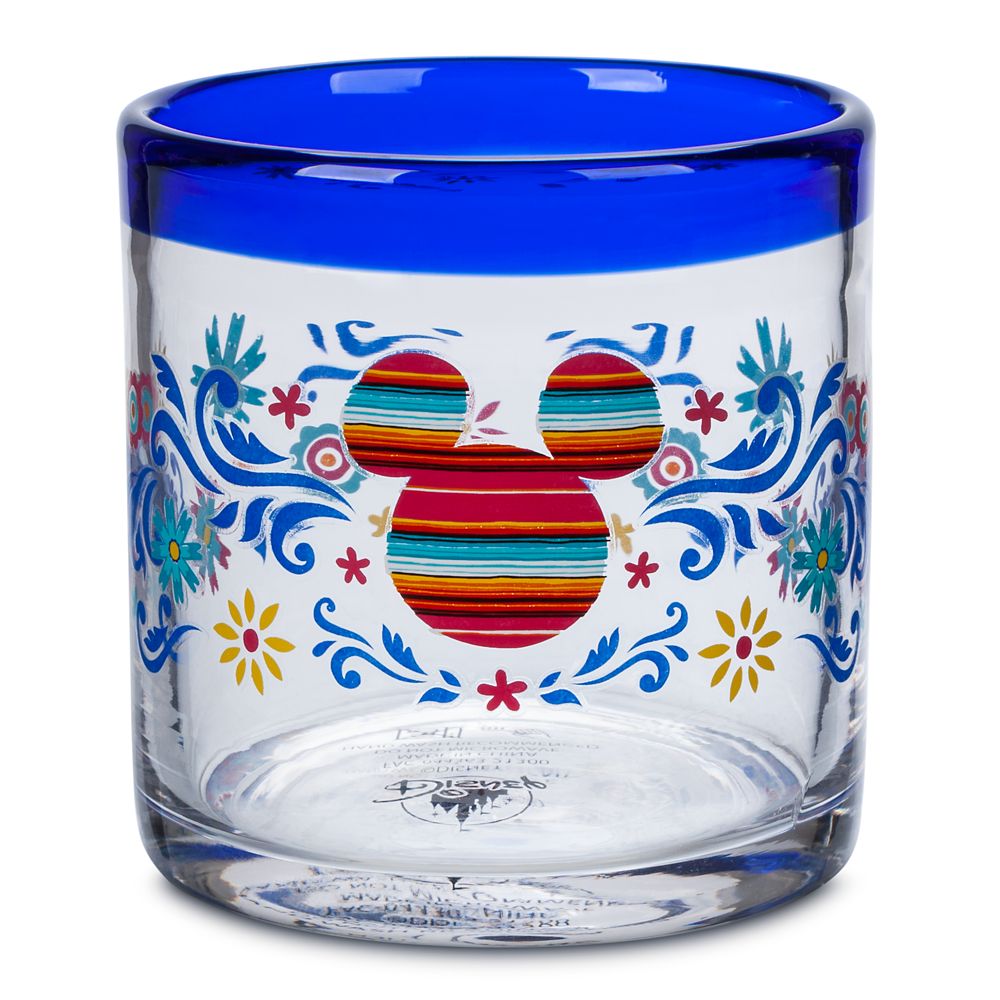 Mickey Mouse Icon World Showcase Mexico Floral Glass Tumbler here now