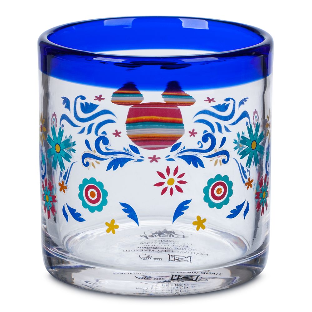 Mickey Mouse Icon World Showcase Mexico Floral Glass Tumbler