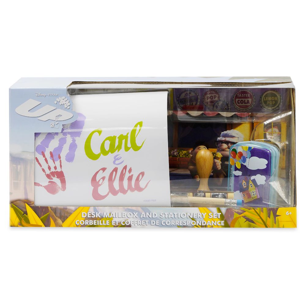 Carl & Ellie Desk Mailbox and Stationery Set – Up