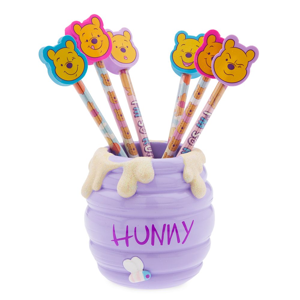 Winnie The Pooh Pencil And Pencil Holder Set Oh My Disney