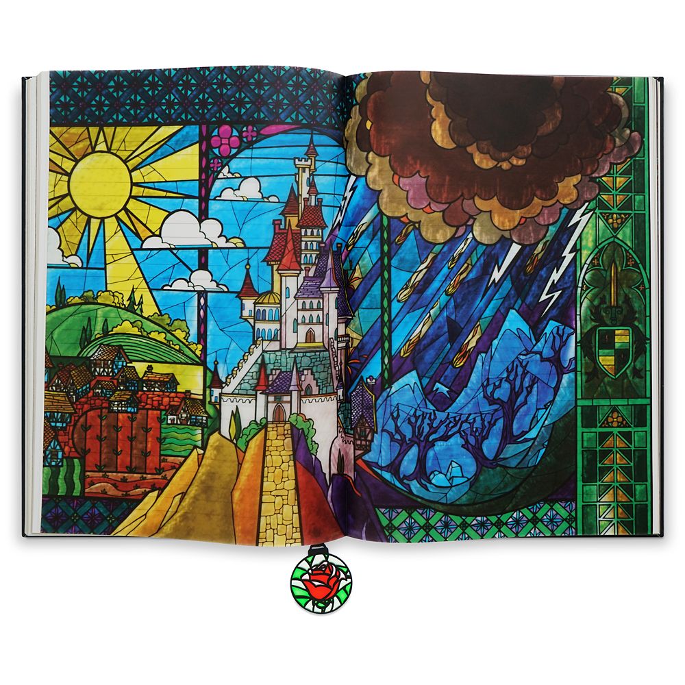 Beauty and the Beast Stained Glass Window Replica Journal | shopDisney