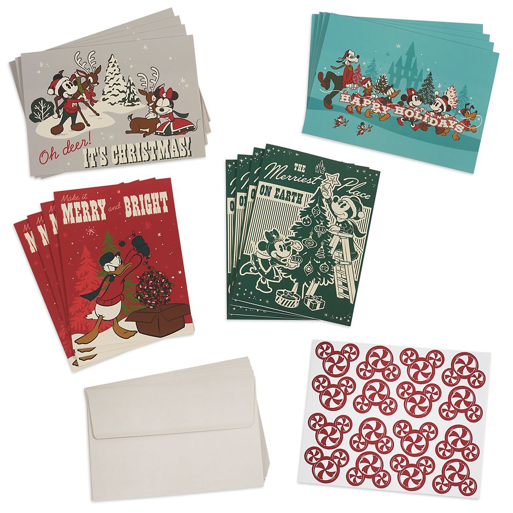 Mickey and Friends Christmas Greeting Card Set