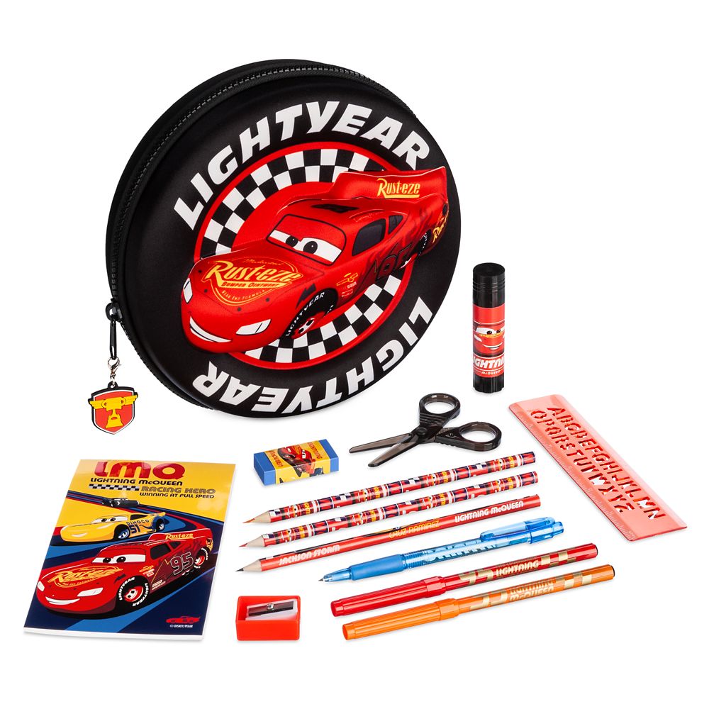 Lightning McQueen Zip-Up Stationery Kit