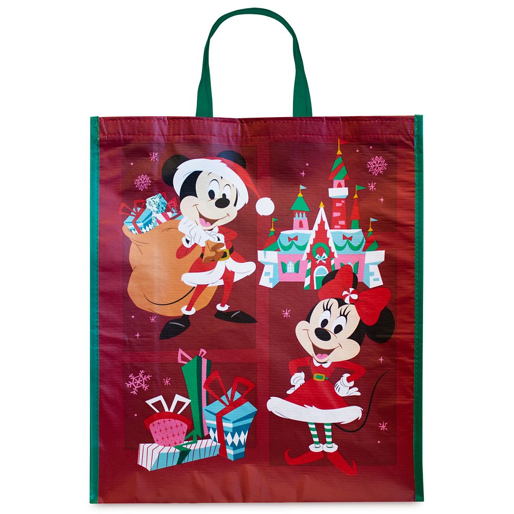 Mickey and Minnie Mouse Holiday Reusable Tote – Large