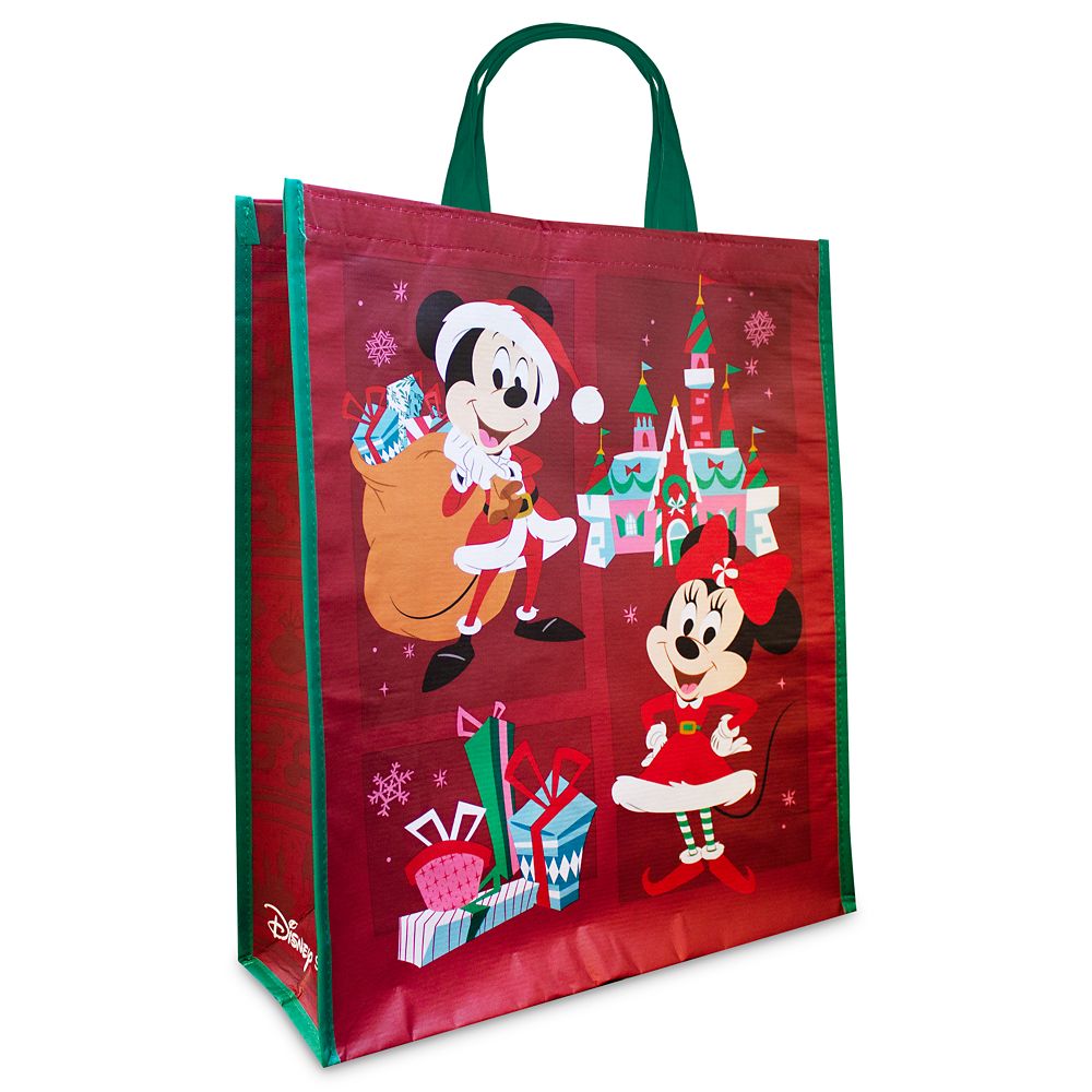 Mickey and Minnie Mouse Holiday Reusable Tote – Large