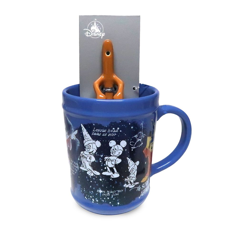 Sorcerer Mickey Mouse Mug with Spoon – Fantasia 80th Anniversary