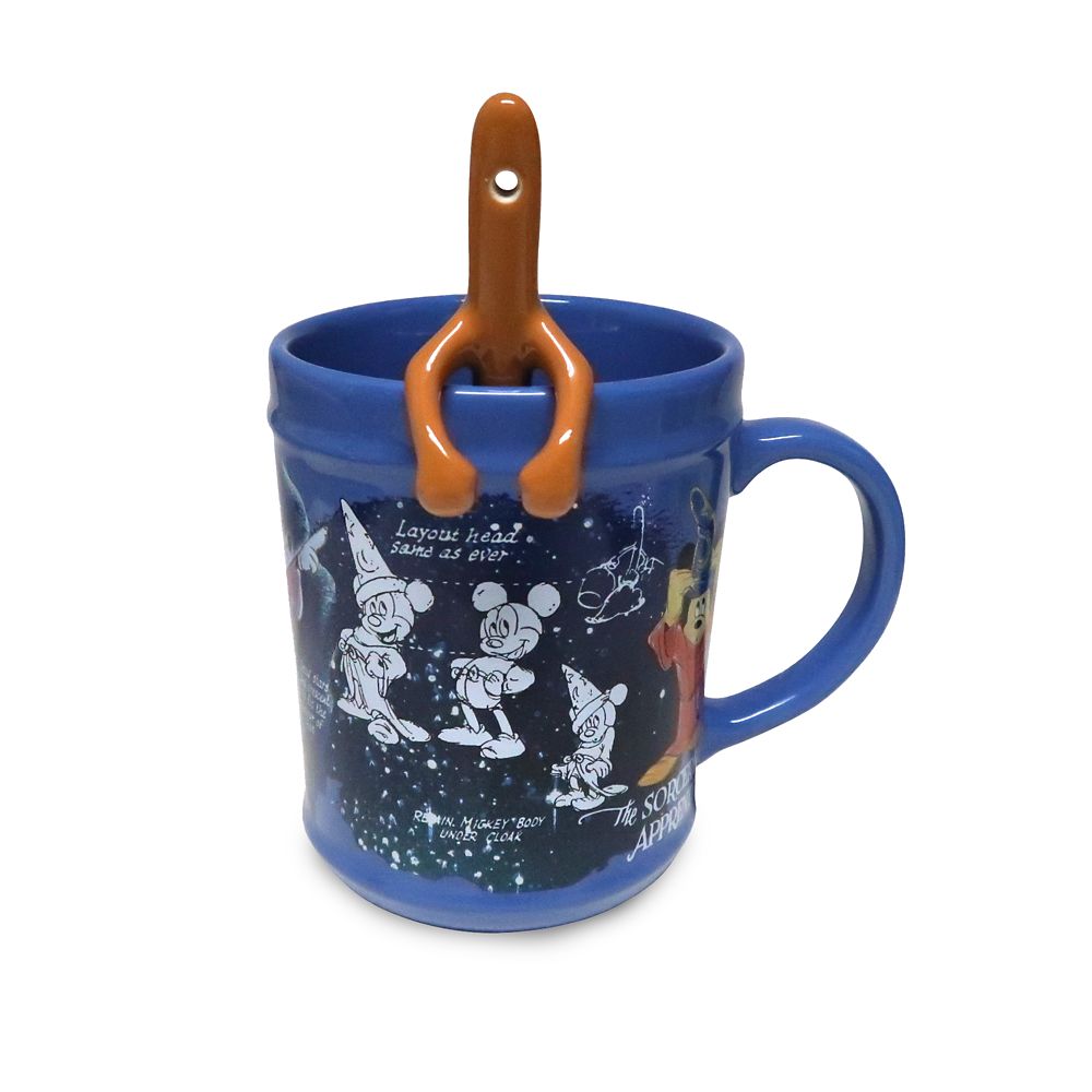 Sorcerer Mickey Mouse Mug with Spoon – Fantasia 80th Anniversary