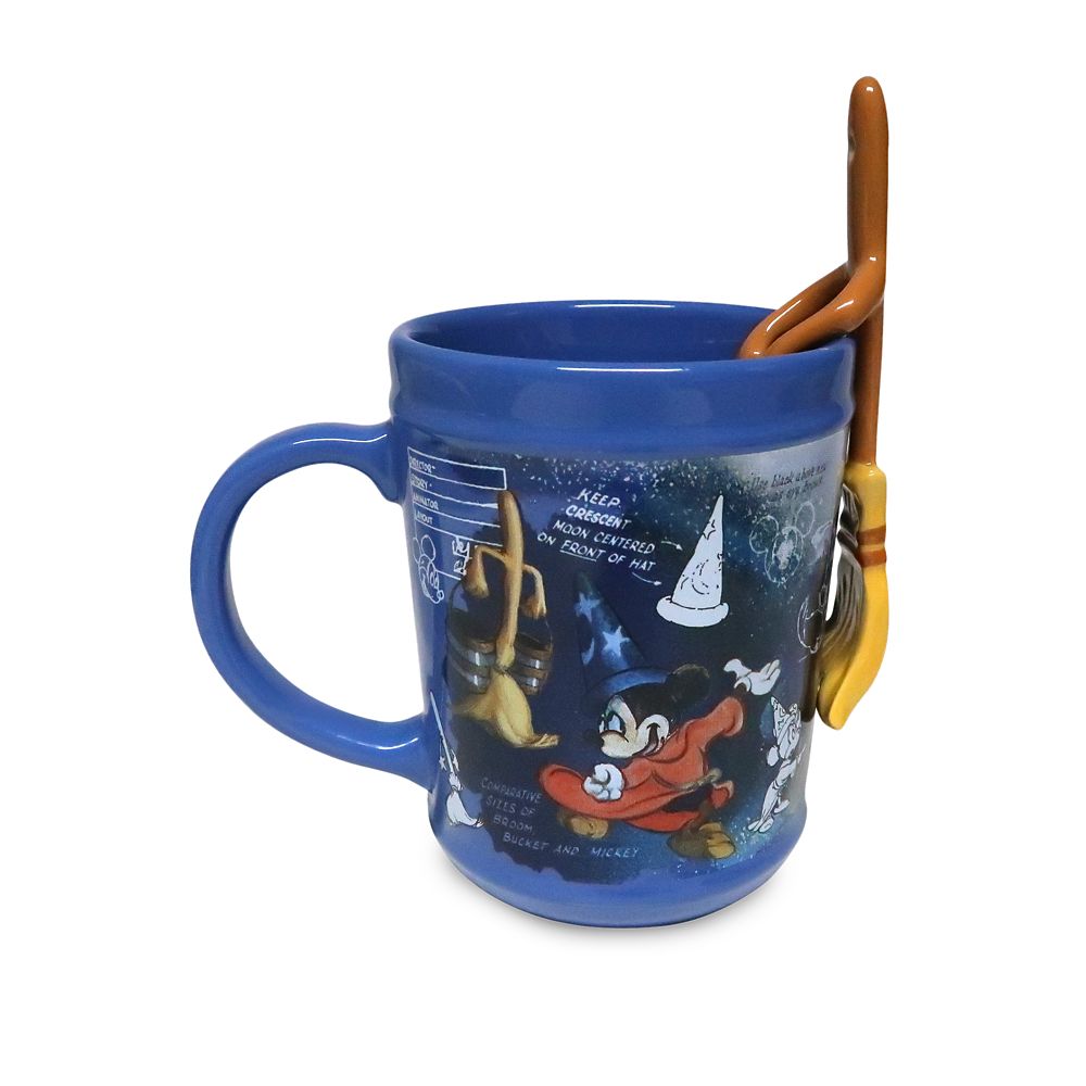 Sorcerer Mickey Mouse Mug with Spoon – Fantasia 80th Anniversary