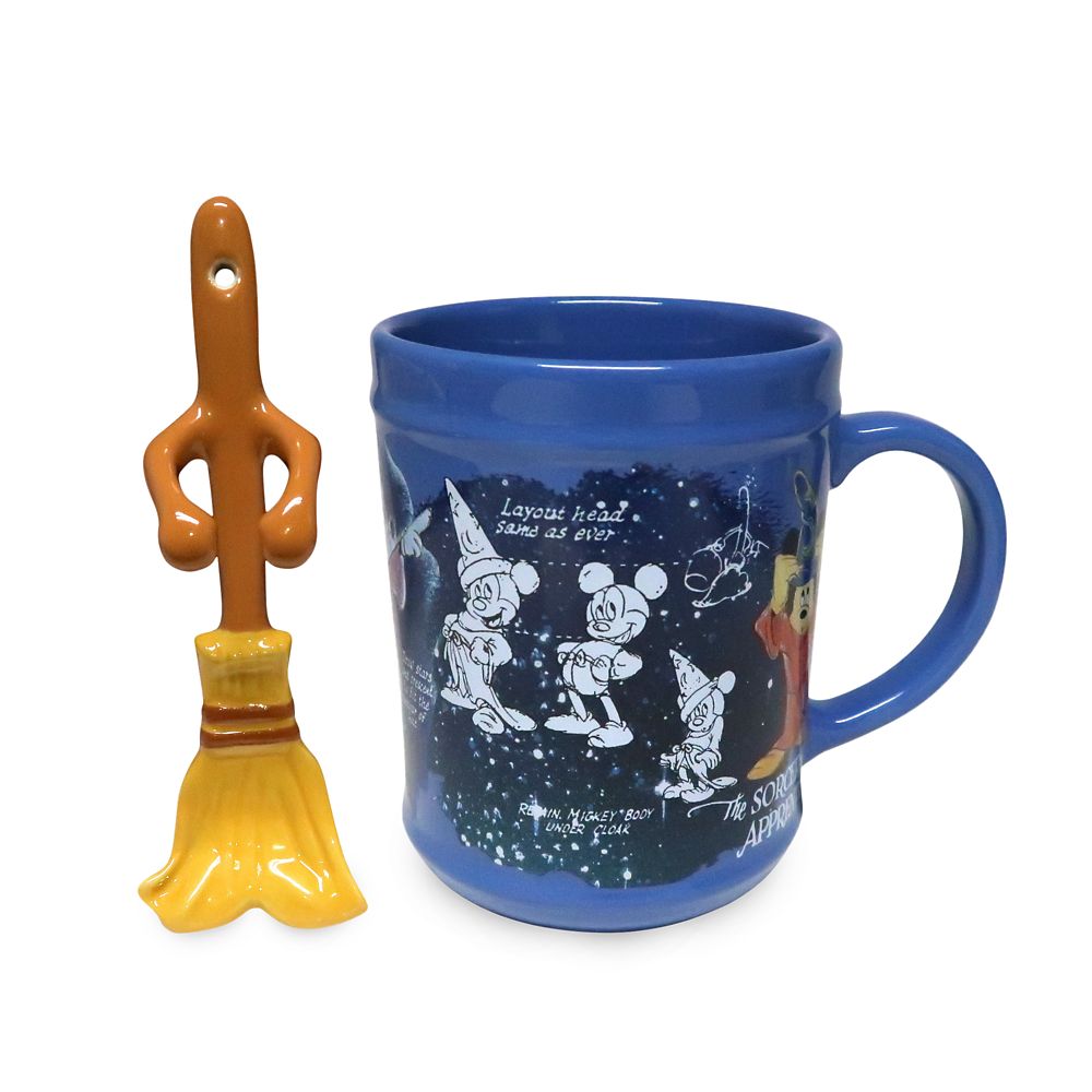 Sorcerer Mickey Mouse Mug with Spoon – Fantasia 80th Anniversary