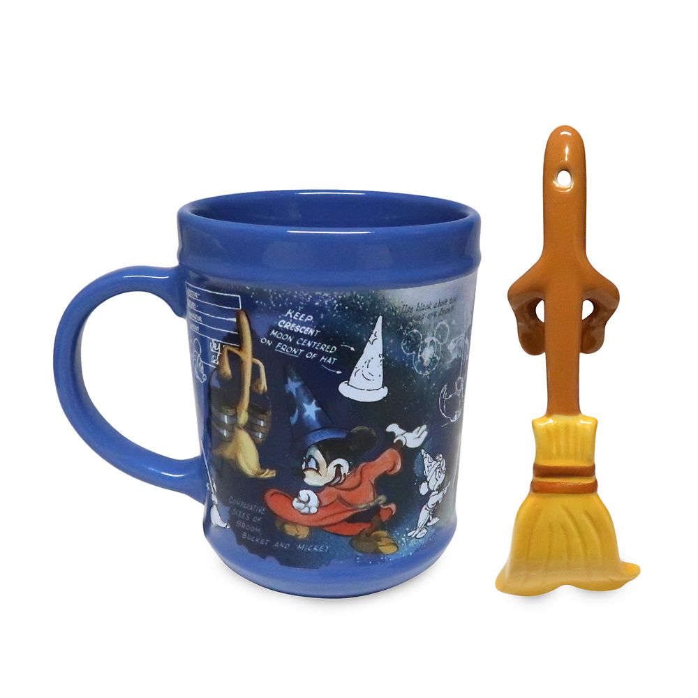 Sorcerer Mickey Mouse Mug with Spoon – Fantasia 80th Anniversary