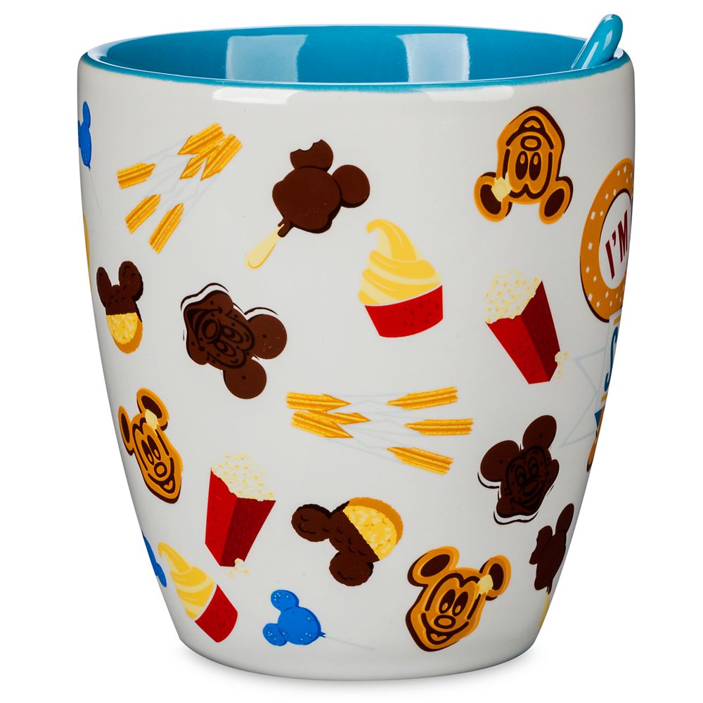 Mickey Mouse ''I'm Just Here For The Snacks'' Mug with Spoon