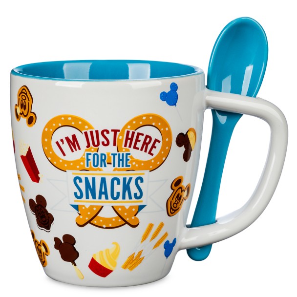 Mickey Mouse ''I'm Just Here For The Snacks'' Mug with Spoon