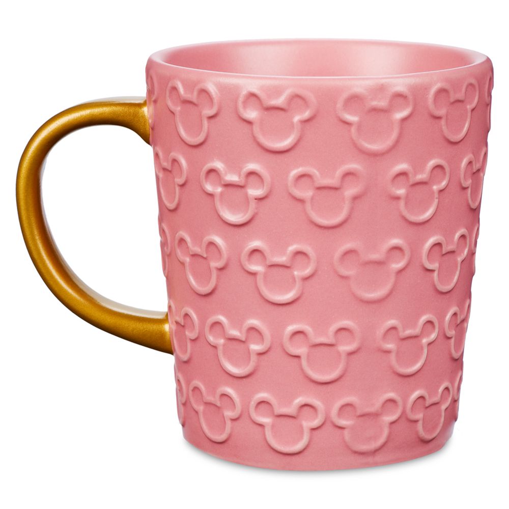 Mickey Mouse Raised Icon Mug – Pink and Gold– Disney Homestead Collection