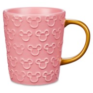 Mickey Mouse Raised Icon Mug – Pink and Gold– Disney Homestead Collection