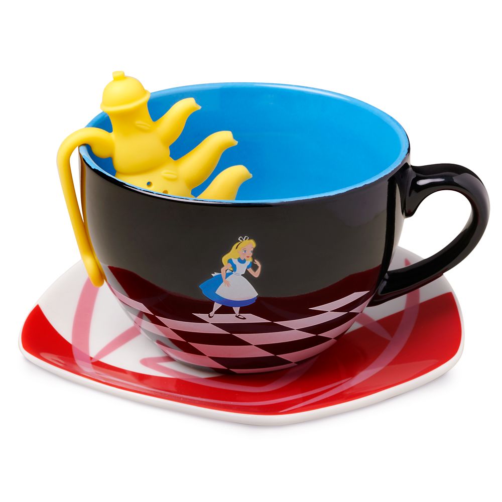 Alice in Wonderland Mug, Saucer and Tea Infuser Set