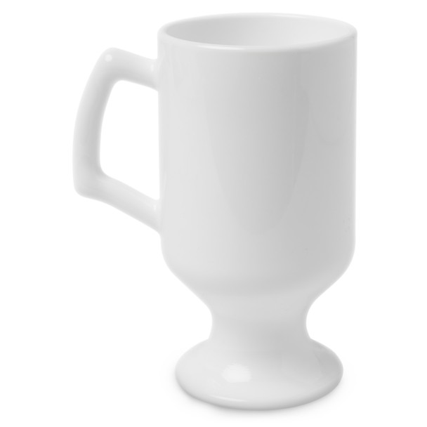 Mickey Mouse White Glass Pedestal Mug