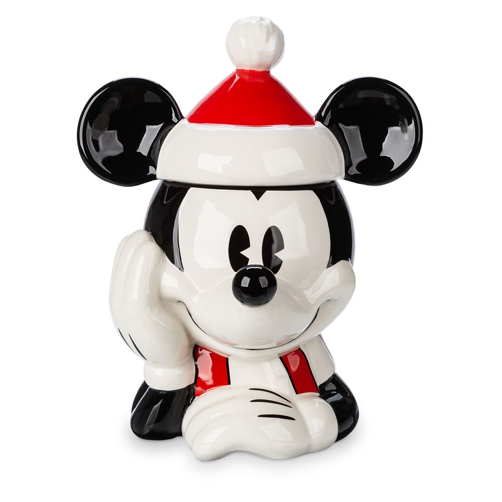 Disney Decorations Mickey Mouse Ghost Cookie and Candy Jar | Cute Ceramic Housewarming Gifts for Men and Women and Kids | Official Diseny Licensee 