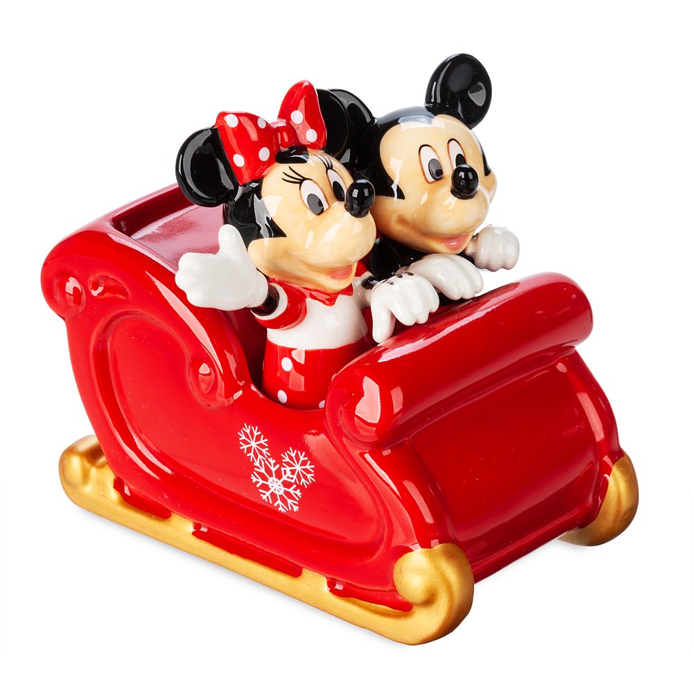 Mickey and Minnie Mouse Holiday Salt and Pepper Shaker Set