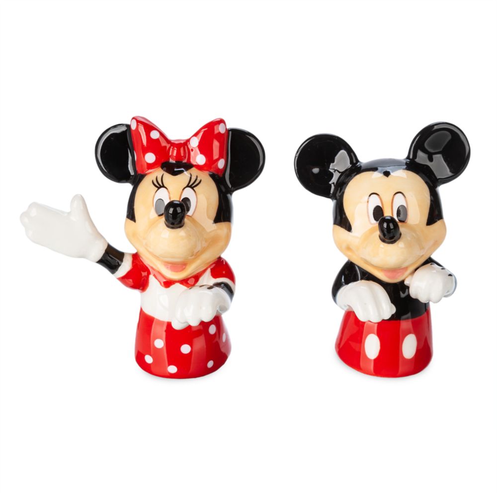 Mickey and Minnie Mouse Holiday Salt and Pepper Shaker Set