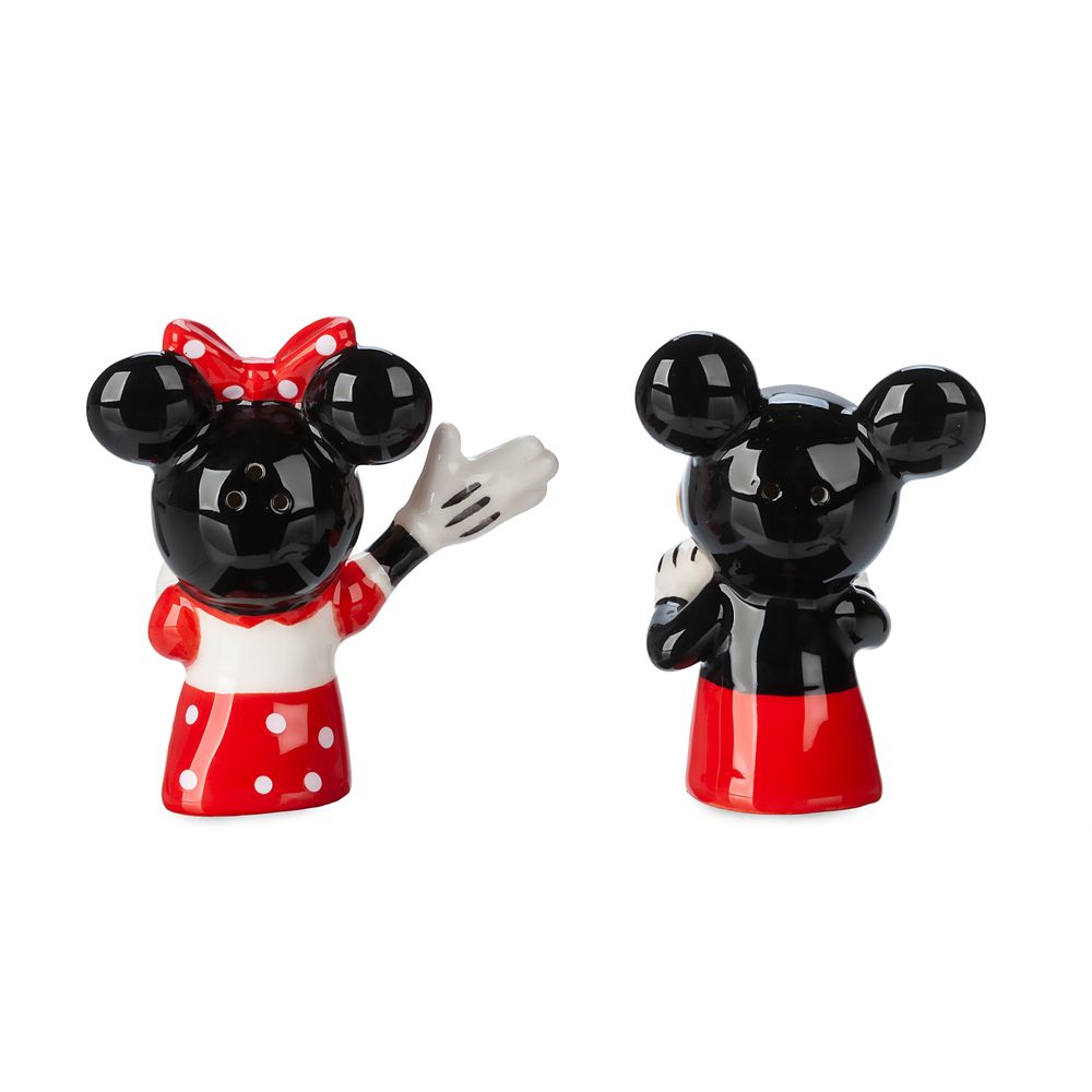 Mickey and Minnie Mouse Holiday Salt and Pepper Shaker Set