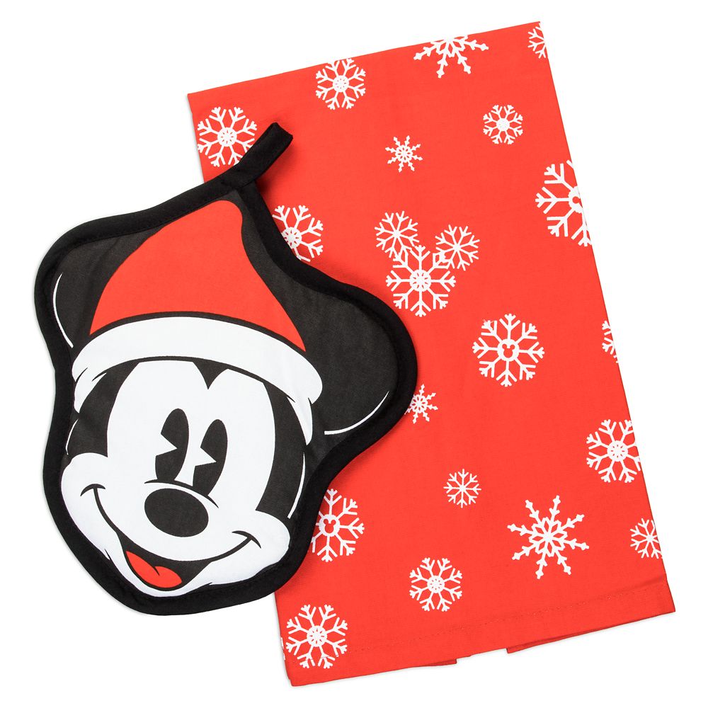 Mickey Mouse Holiday Pot Holder and Towel Set