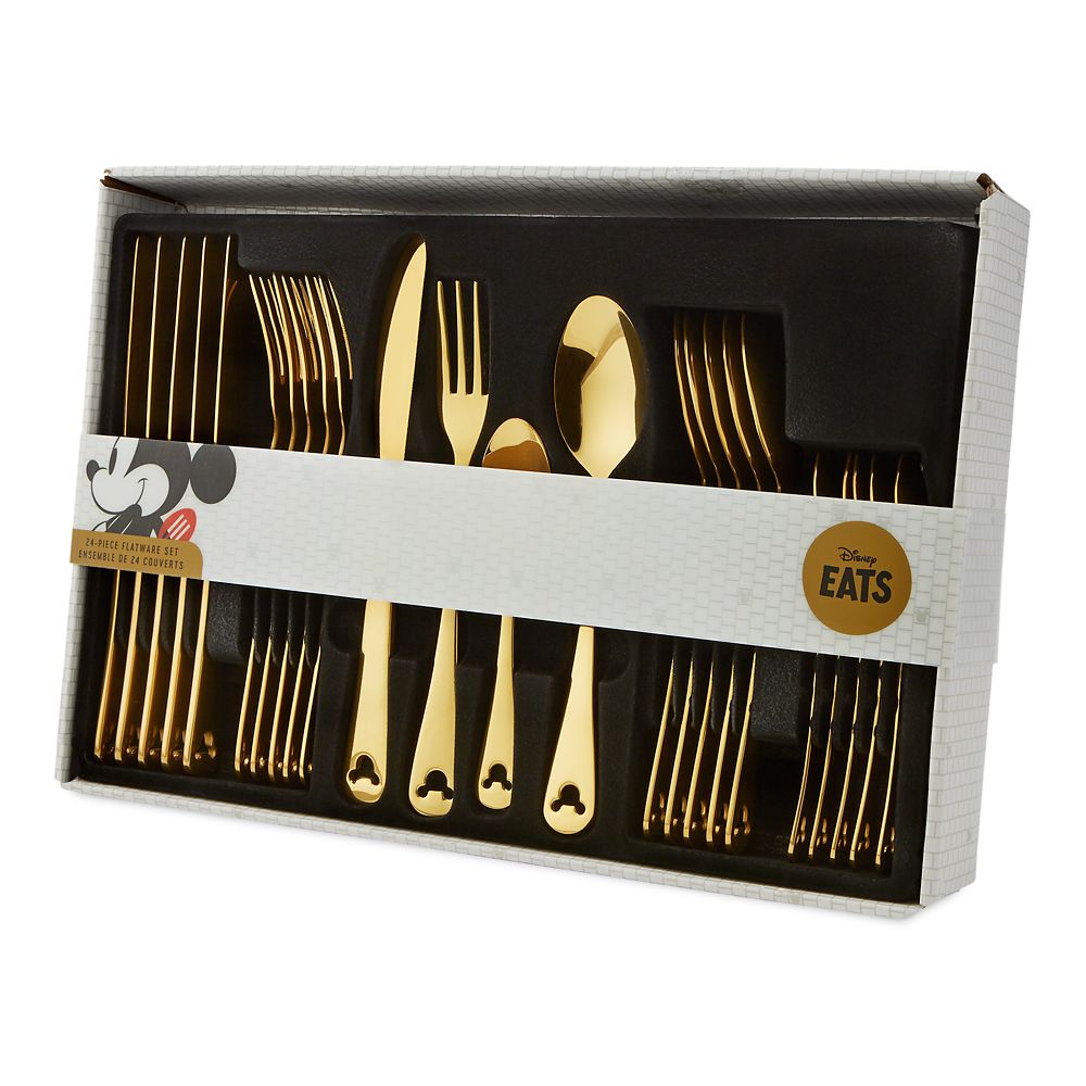 Mickey Mouse Icon Gold Flatware Set – Disney Eats