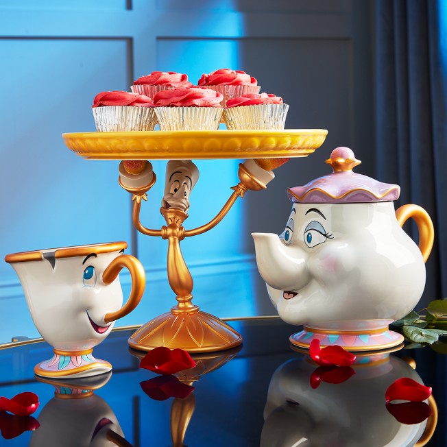 Details about   Disney Beauty and The Beast Enchanted Objects Tea Set For Two Mrs Potts New 
