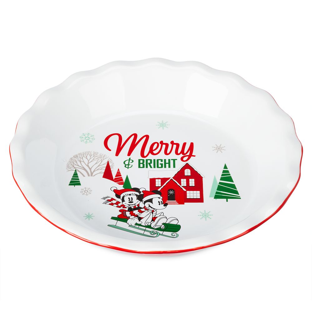 Mickey and Minnie Mouse Holiday Pie Dish