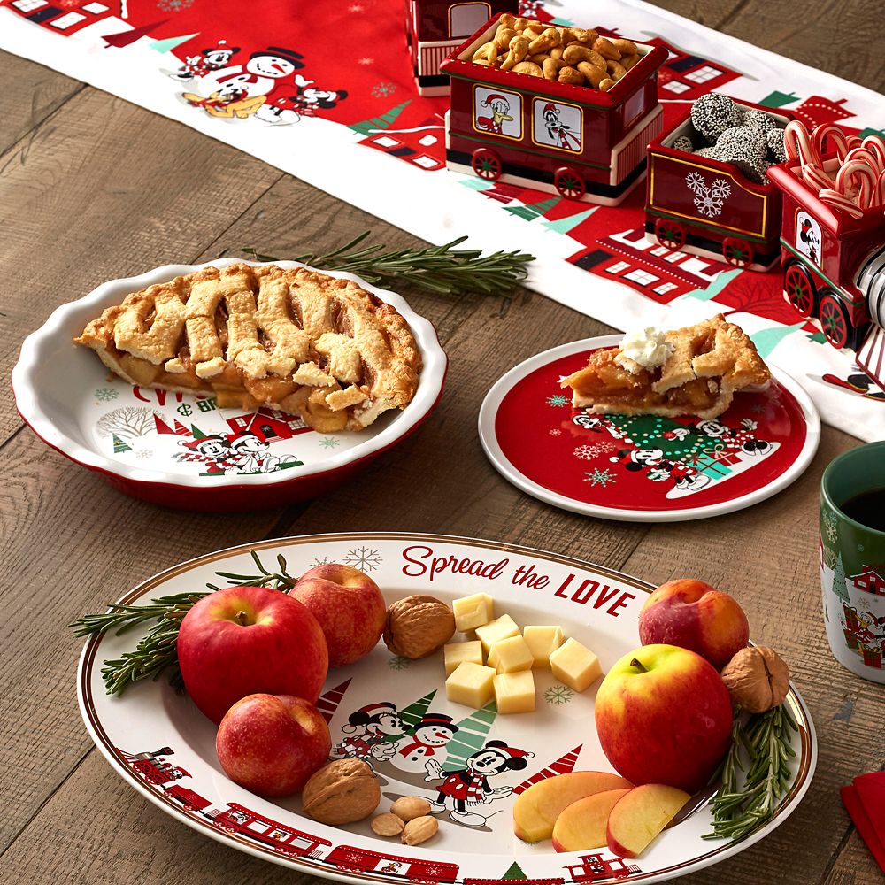 Mickey and Minnie Mouse Holiday Serving Dish