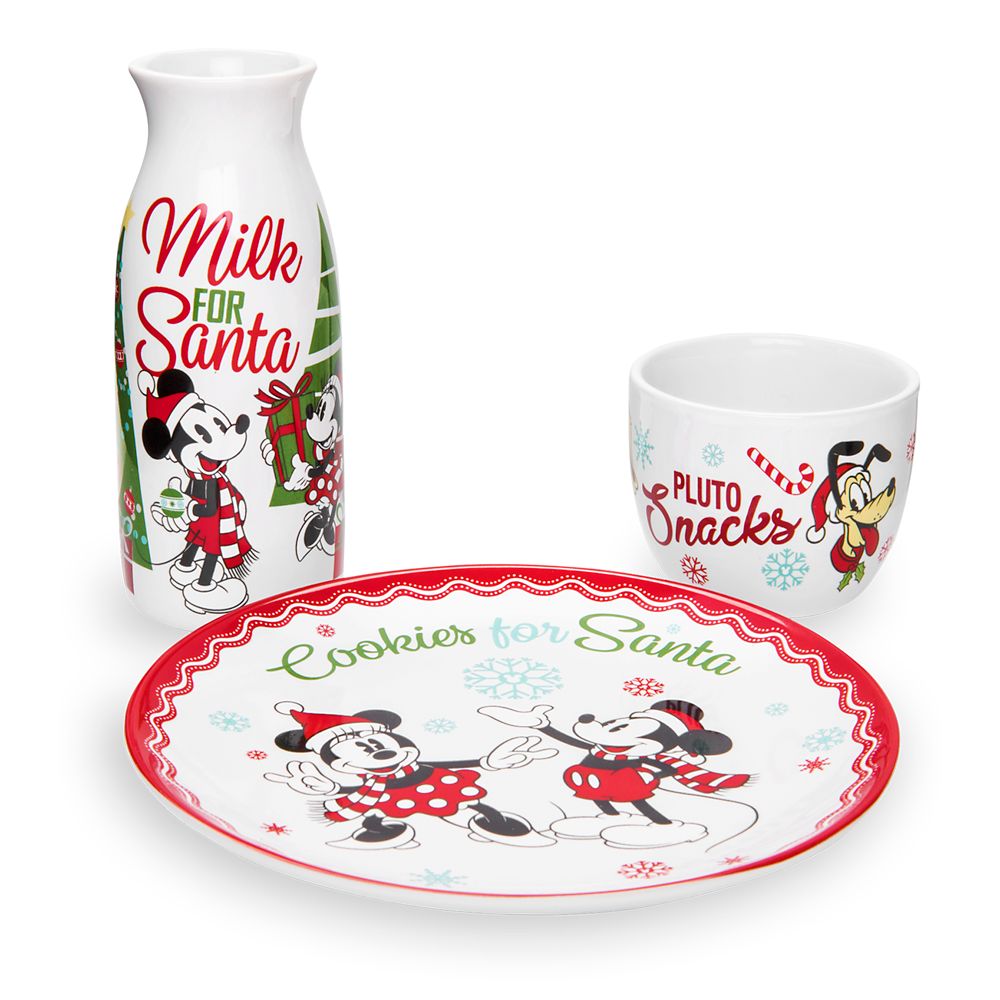 Mickey Mouse and Friends Holiday Milk and Cookies Set