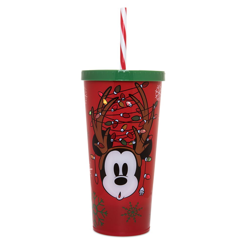 Mickey Mouse Light-Up Holiday Tumbler with Straw