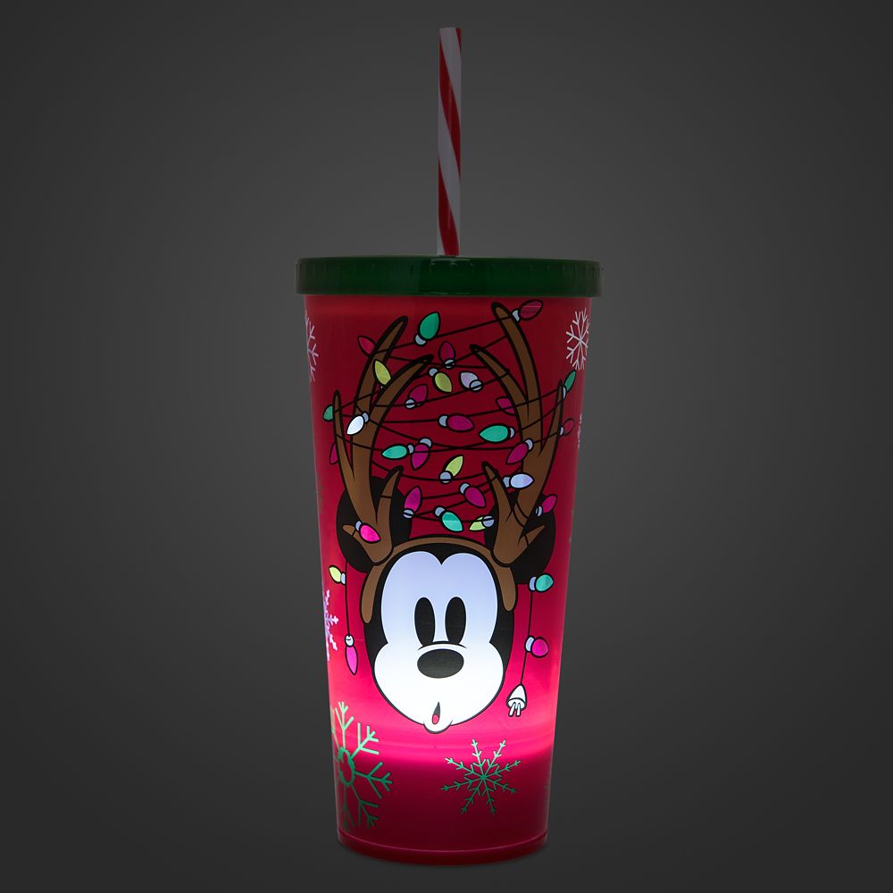 Mickey Mouse Light-Up Holiday Tumbler with Straw