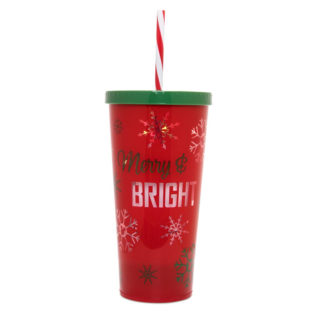 Mickey Mouse Light-Up Holiday Tumbler with Straw