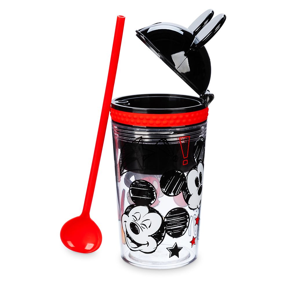 Mickey Mouse Snack & Drink Cup with Straw/Spoon
