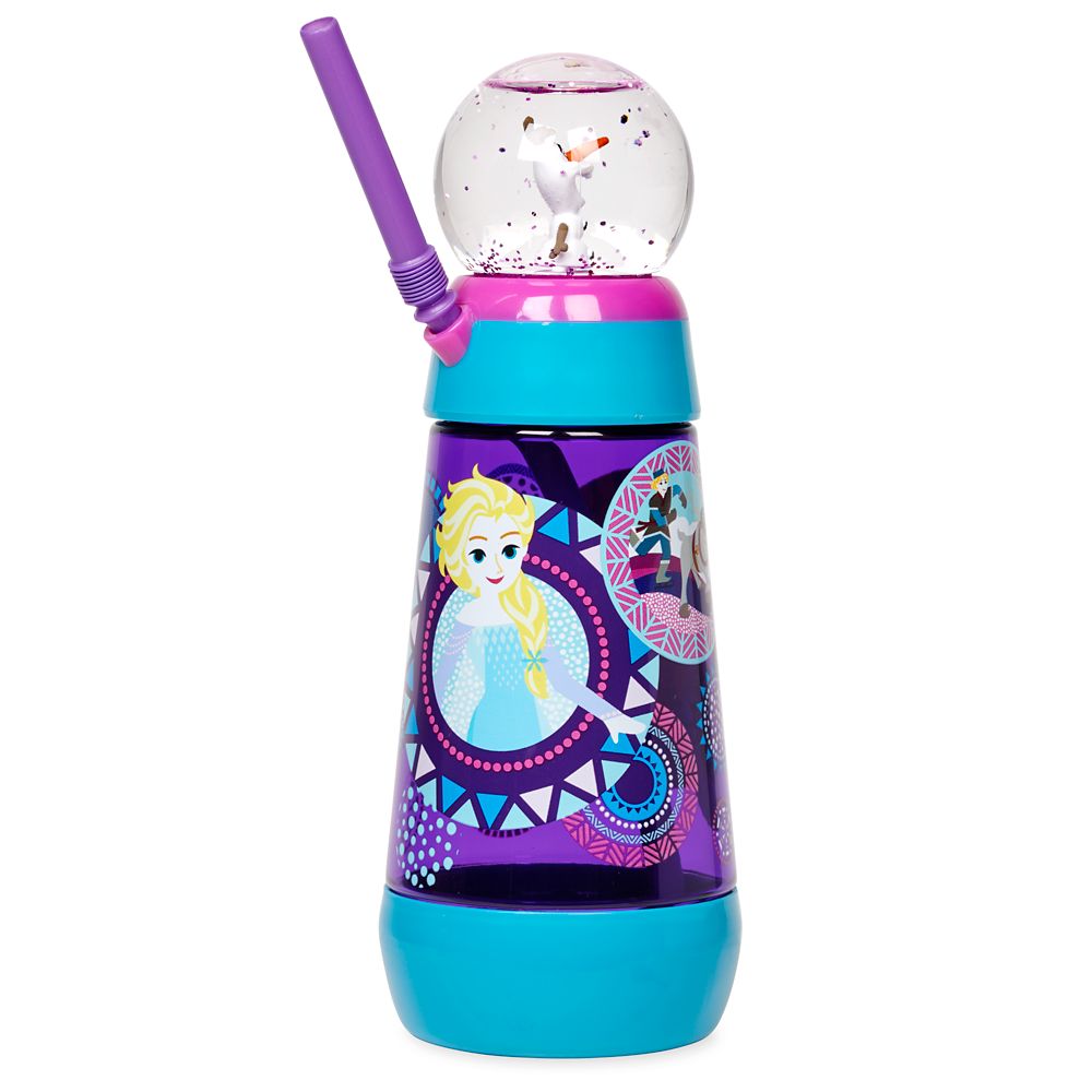 Frozen Snowglobe Tumbler with Straw