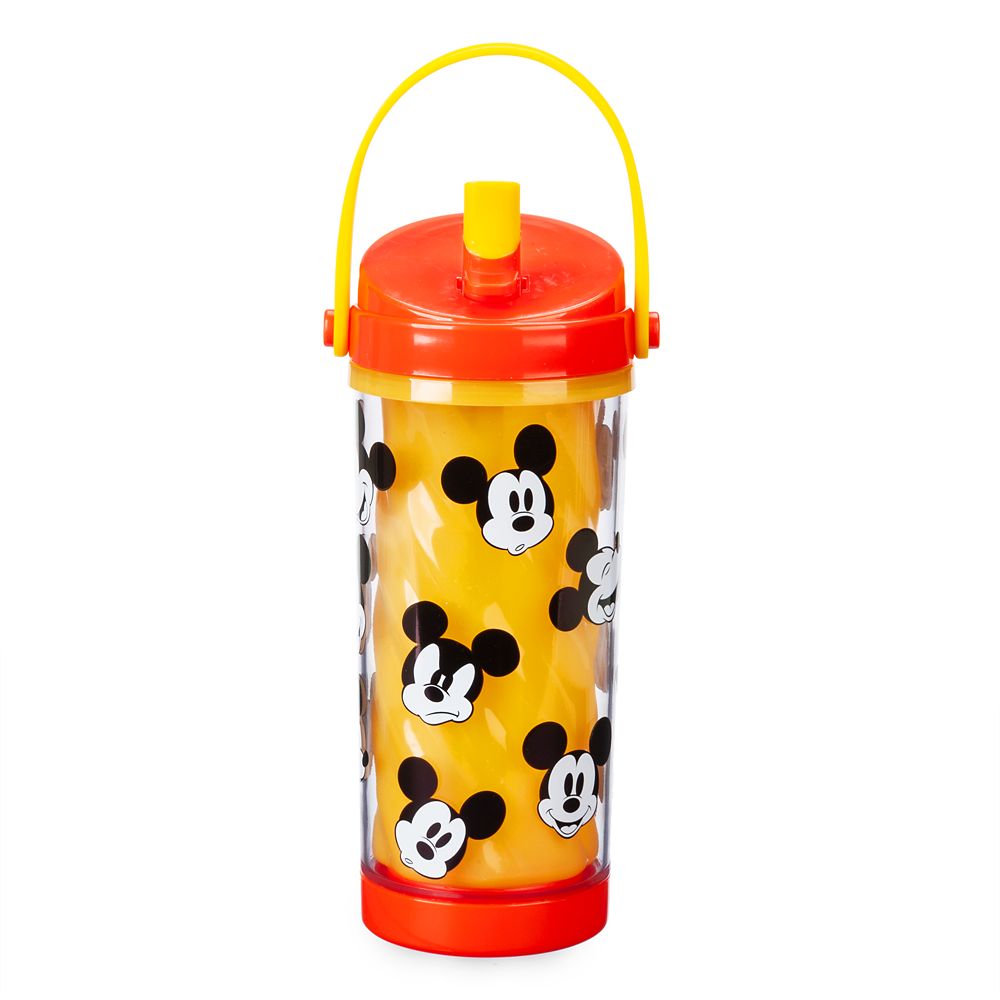 Mickey Mouse Color Change Drink Bottle with Flip Straw