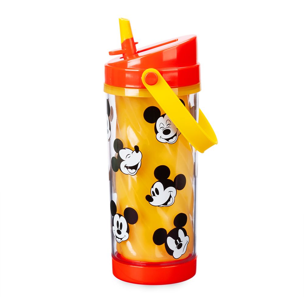Mickey Mouse Color Change Drink Bottle with Flip Straw