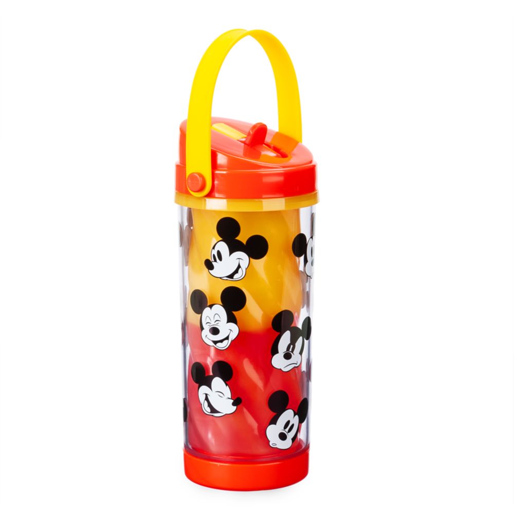 Mickey Mouse Color Change Drink Bottle with Flip Straw