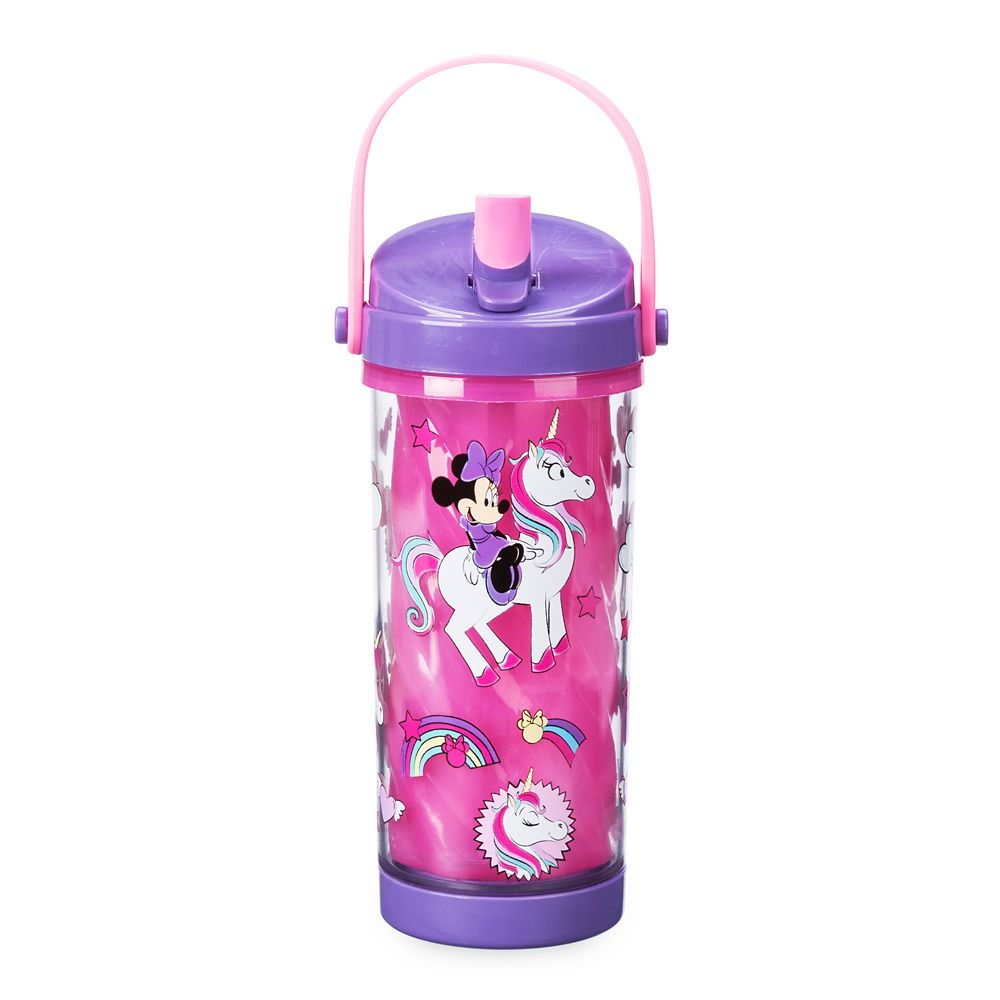 Minnie Mouse Color Change Drink Bottle with Flip Straw