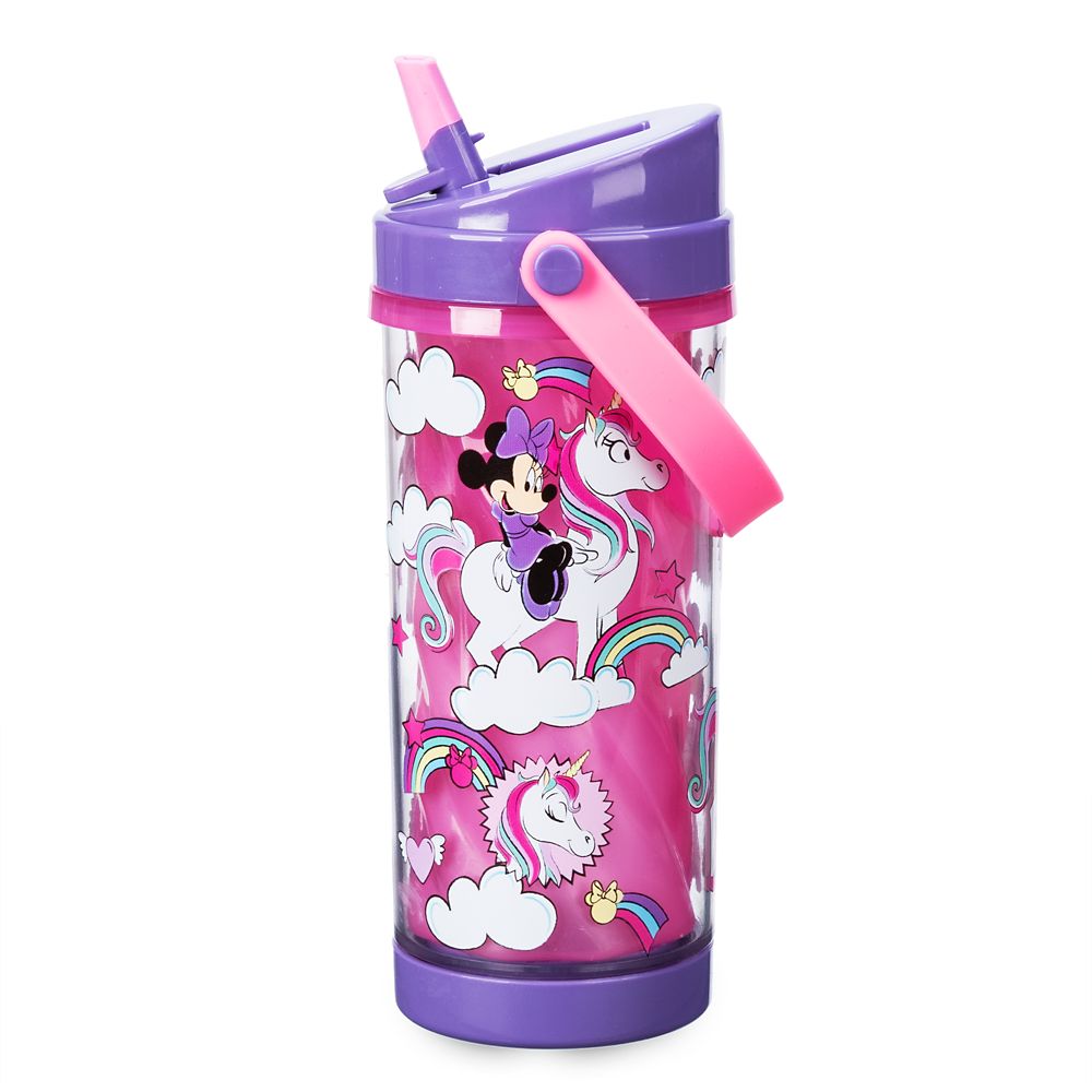 Minnie Mouse Color Change Drink Bottle with Flip Straw