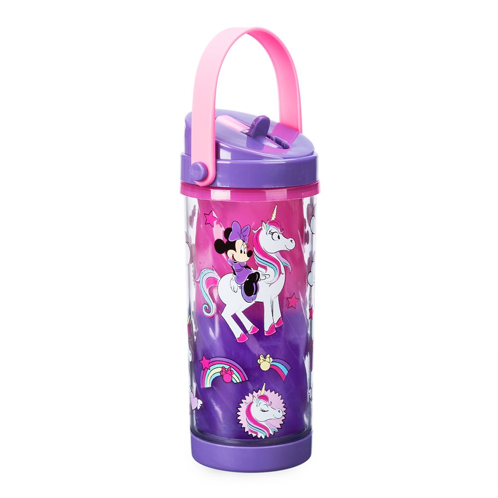 Minnie Mouse Color Change Drink Bottle with Flip Straw