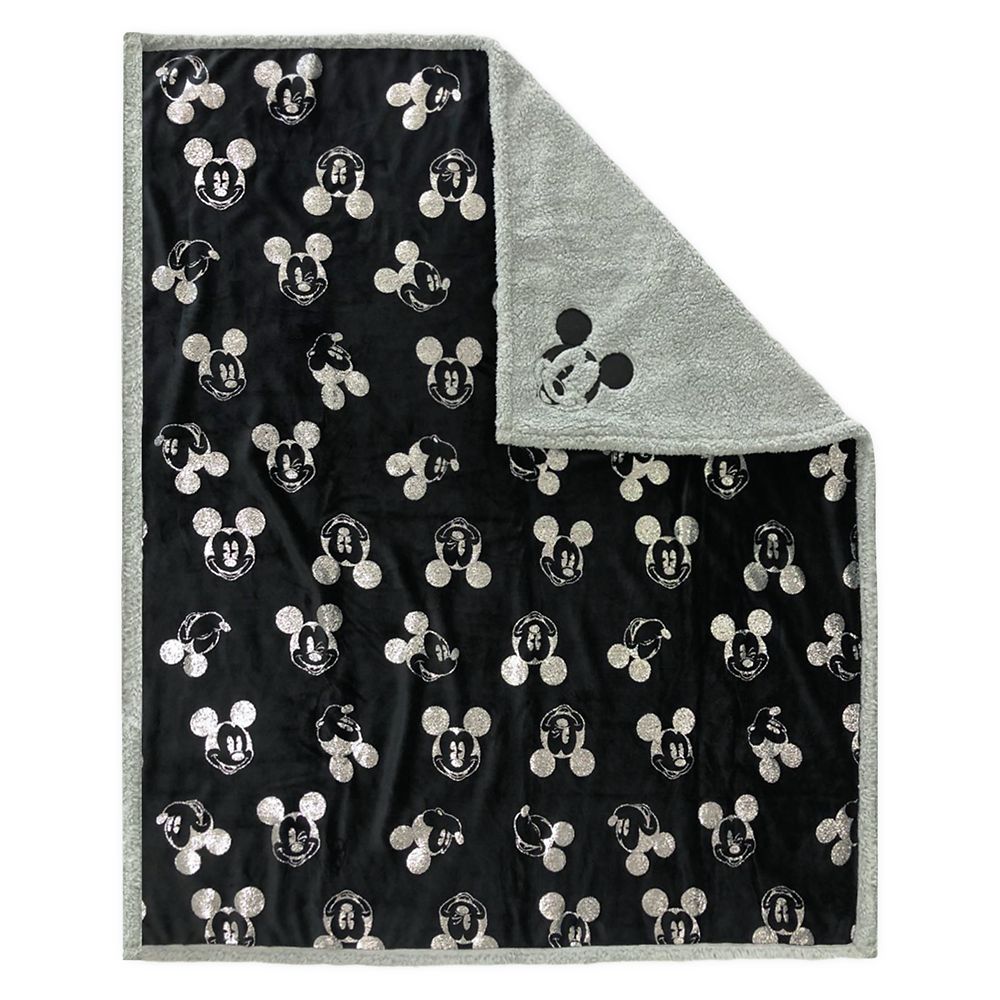 Mickey Mouse Grayscale Reversible Throw ShopDisney