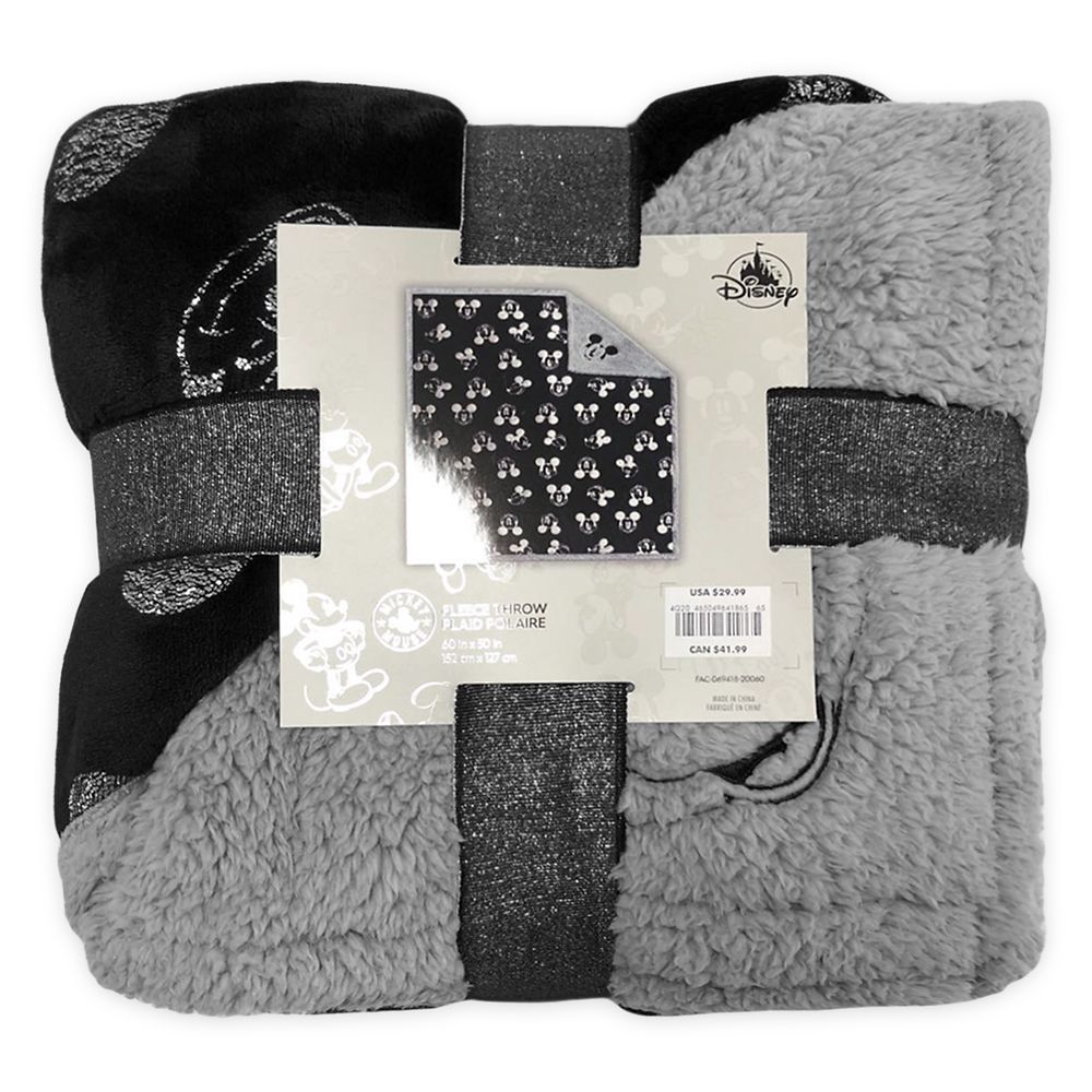 Mickey Mouse Grayscale Reversible Throw