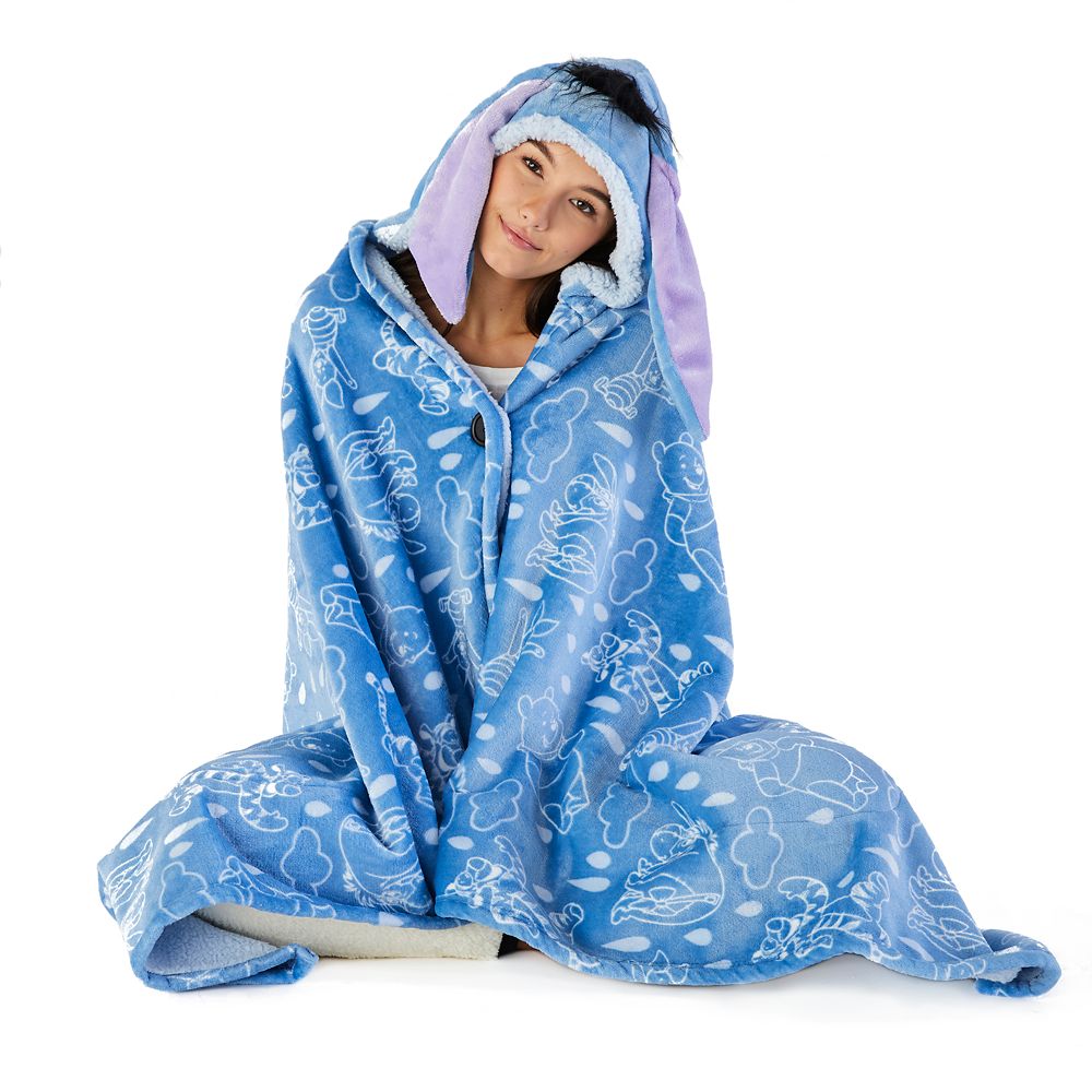 Eeyore Hooded Fleece Throw for Adults