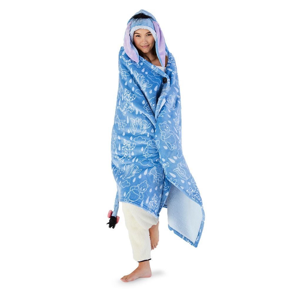 Eeyore Hooded Fleece Throw for Adults